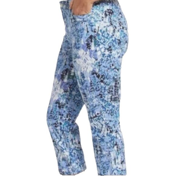 Nine West Chrystie Capri Pants Size 8 Blue Casual Summer Cropped Jeans - Picture 4 of 15